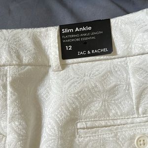 Zac&Rachel slim ankle pants in white